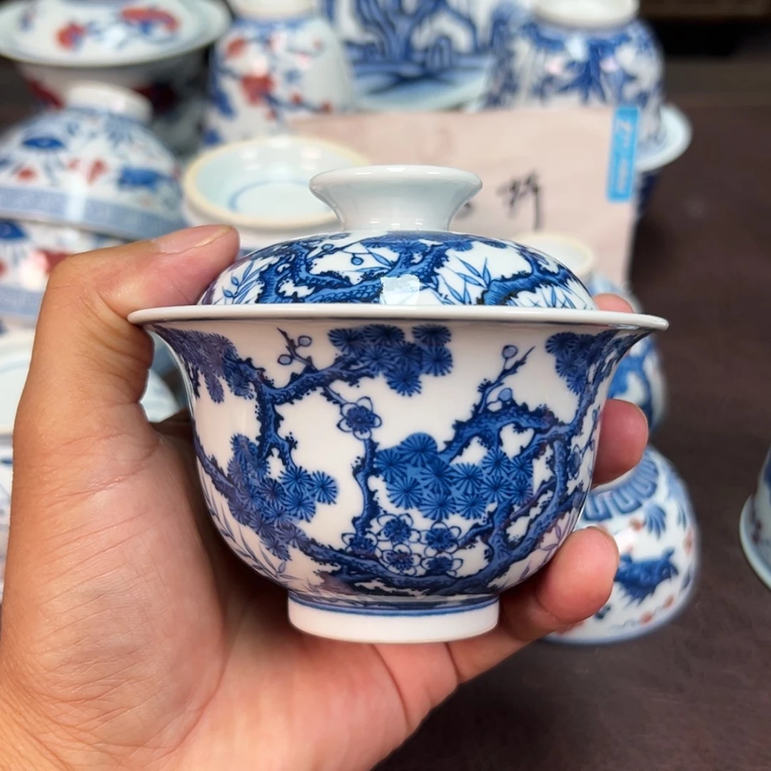 【闪购商品】祎*堂景德镇陶瓷艺术盖碗