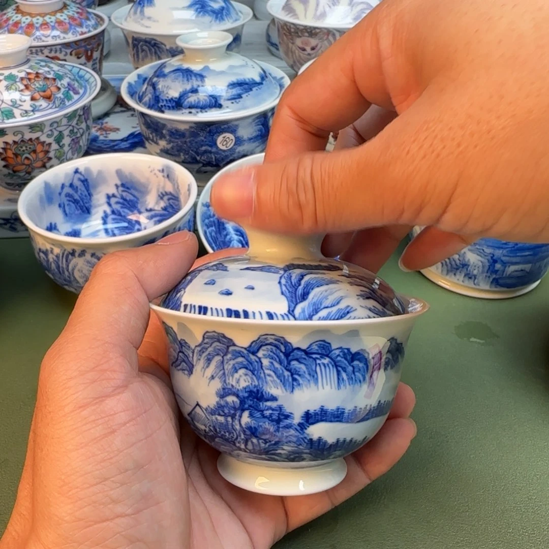 纯手工纯手绘茶具石头271