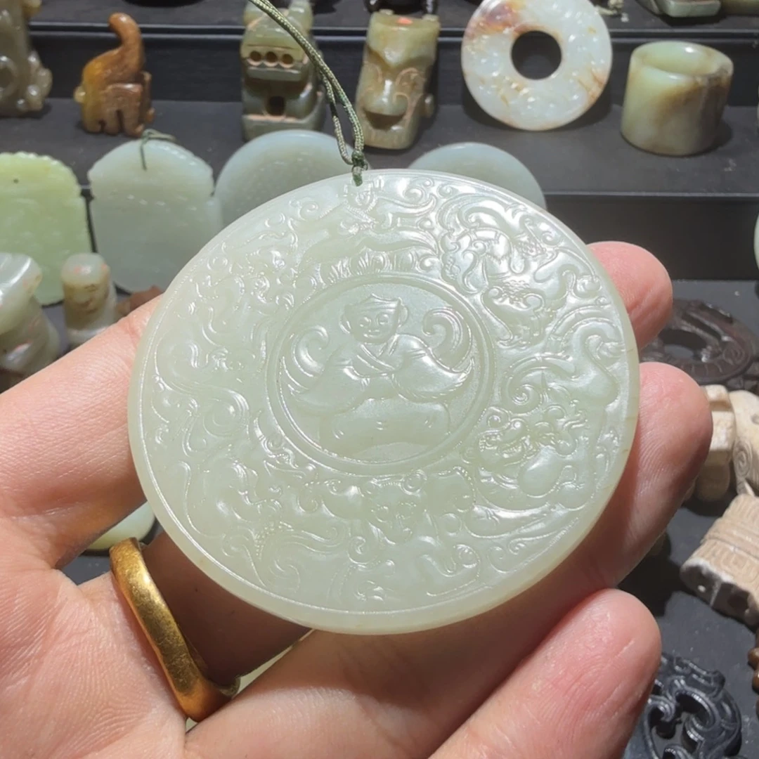 未镶嵌和田玉（糖玉）挂件传*