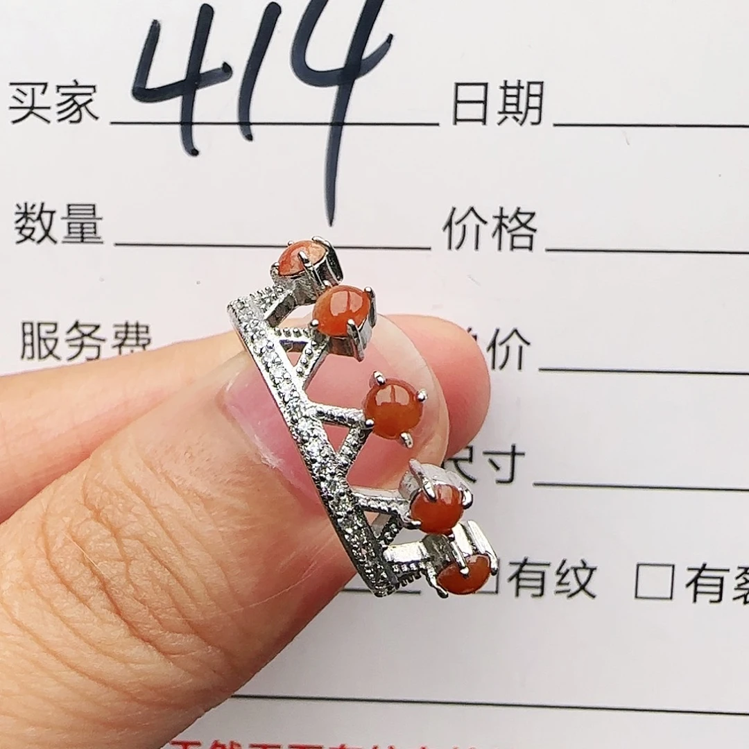 银S925镶嵌戒指翡翠q