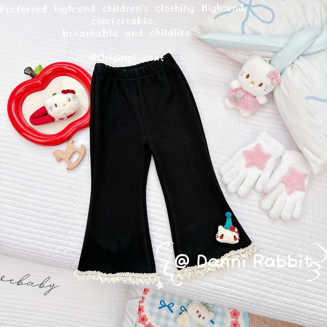 「Dannirabbit」【韩版】初冬生日猫咪女童微喇打底裤【K-3009】