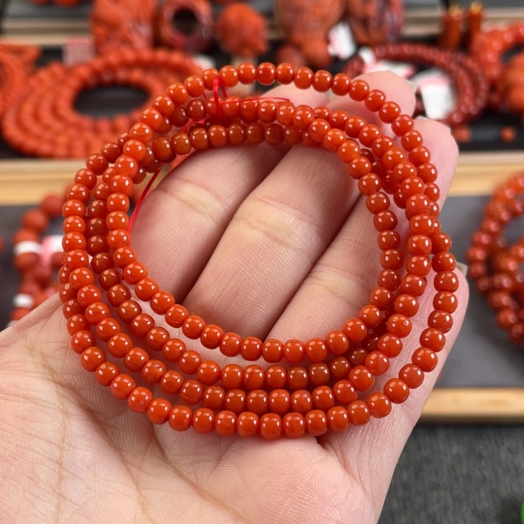 南红玛瑙未镶嵌4➕保山南红高抛老型多圈