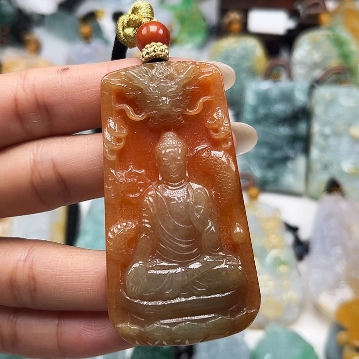 翡翠未镶嵌颈饰阿弥陀佛