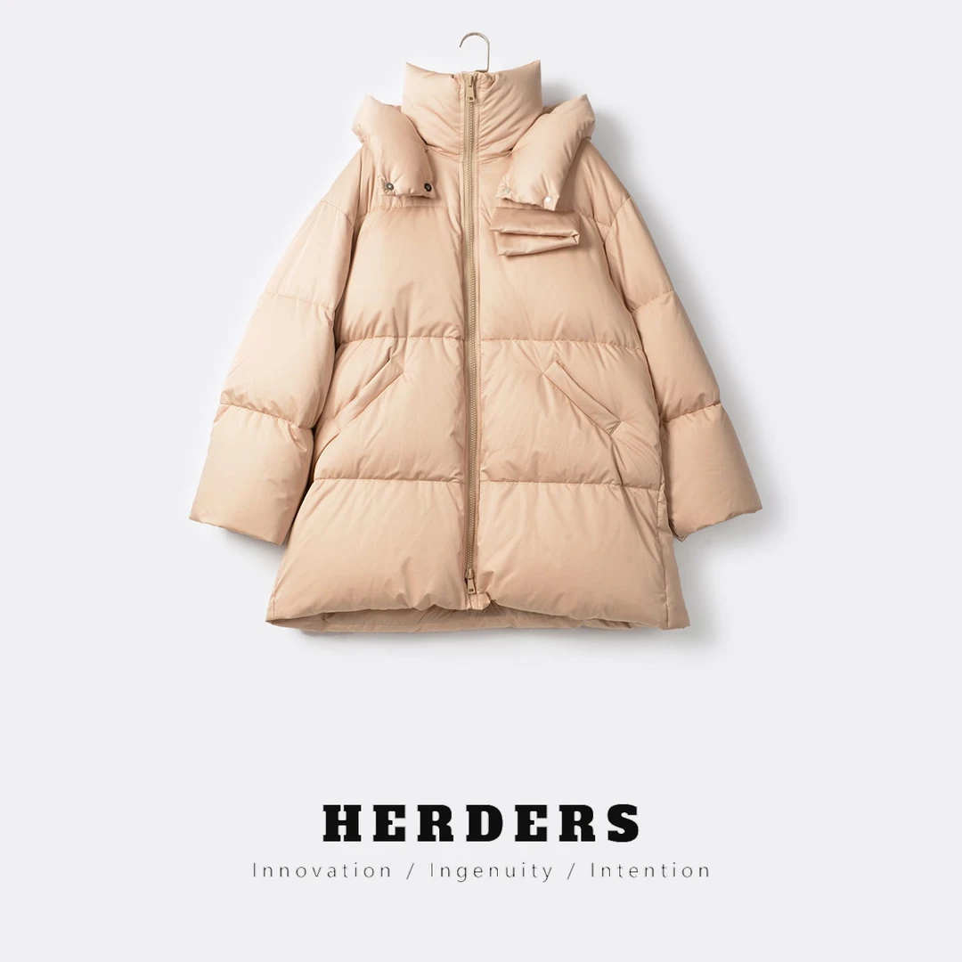 HERDERS 浅卡其女装鹅绒服外套女士羽绒服X 30785