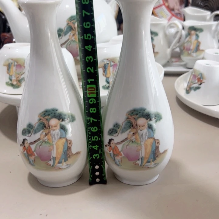 瓷片陶瓷寿星瓶两个