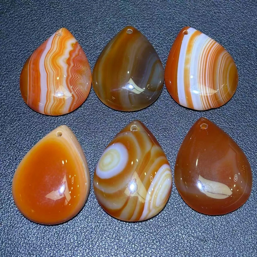 面面来财珠宝S8056-战国红玛瑙水滴-配绳-多样性发其一