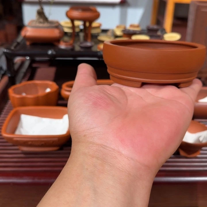 紫砂花盆原矿紫泥