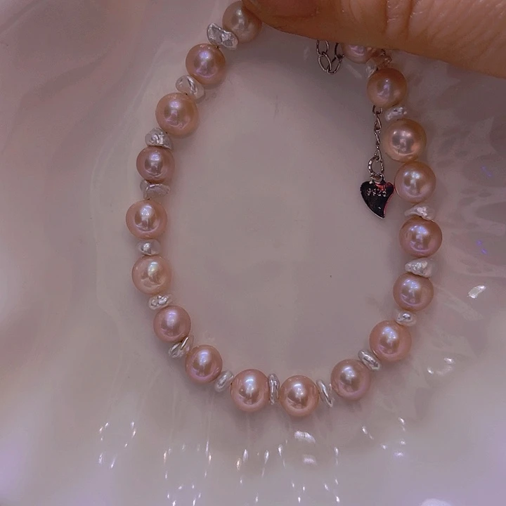 淡水珍珠手绳合金