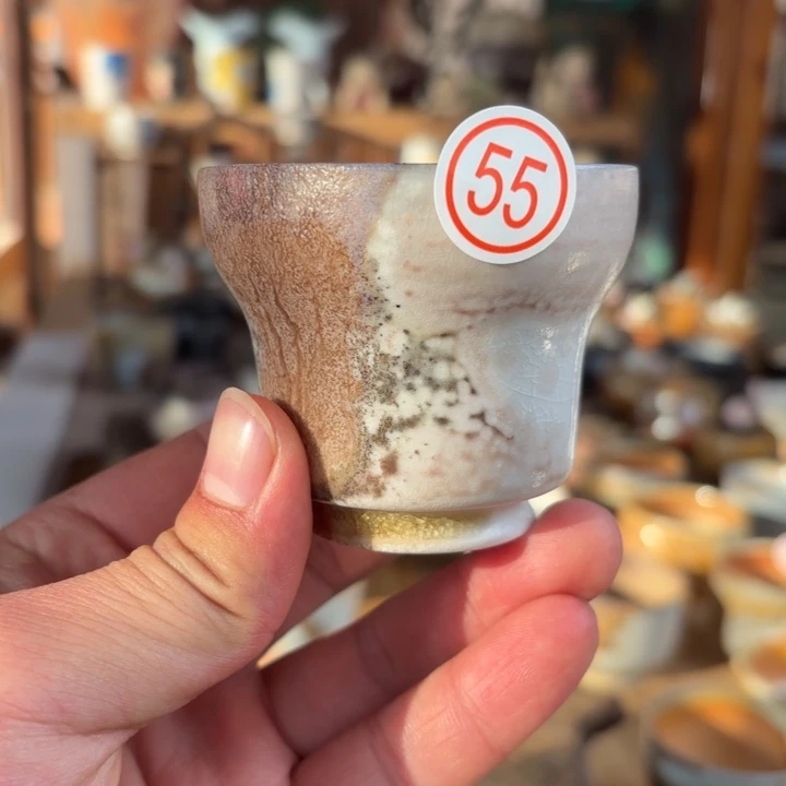 杯小***落【瓷与故事】柴烧主人杯