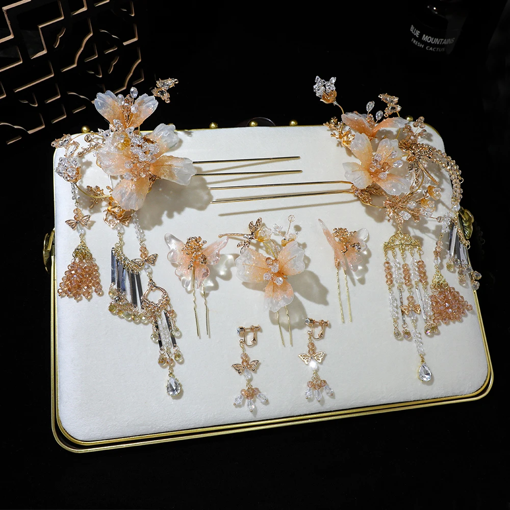 HZ1196喜看优选金色新娘结婚秀禾服头饰