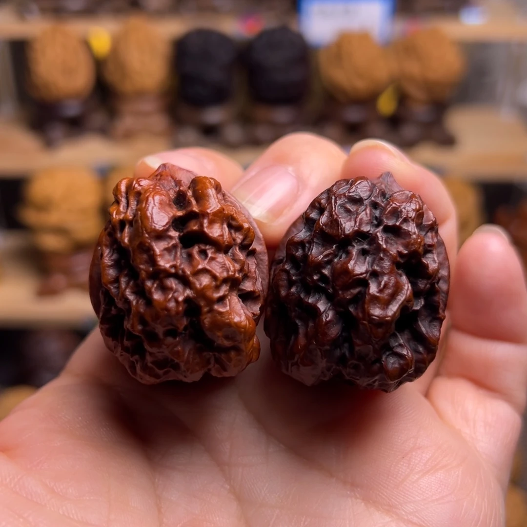 把件文玩核桃1w七彩上古蛤蟆头39尺