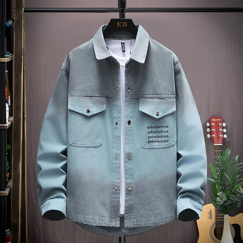 【奥莱折扣】保暖男士春秋季潮流韩版休闲百搭帅气时尚工装男装牛