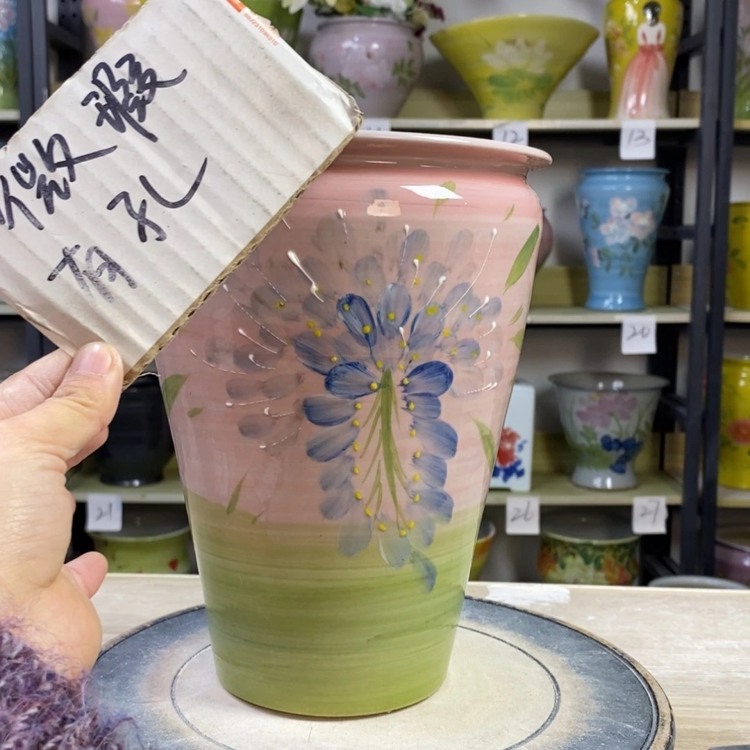 景德镇手工手绘陶瓷花盆