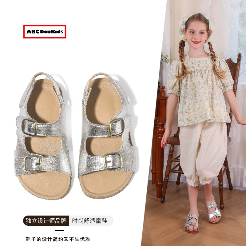 ABC Doukids女童凉鞋2025春季新款女宝宝户外沙滩鞋儿童勃肯凉鞋