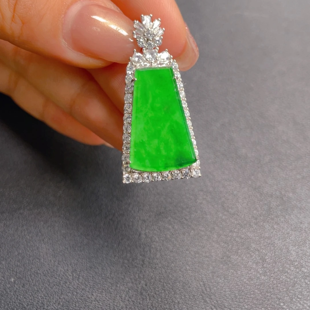 翡翠银S925镶嵌颈饰