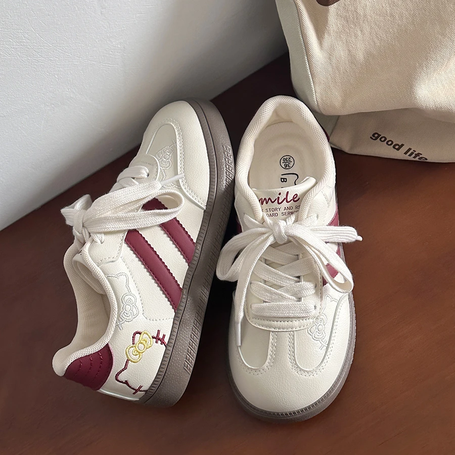 安踏联名duanyun软底可爱猫咪小众板鞋女款百搭学生初中小白鞋202