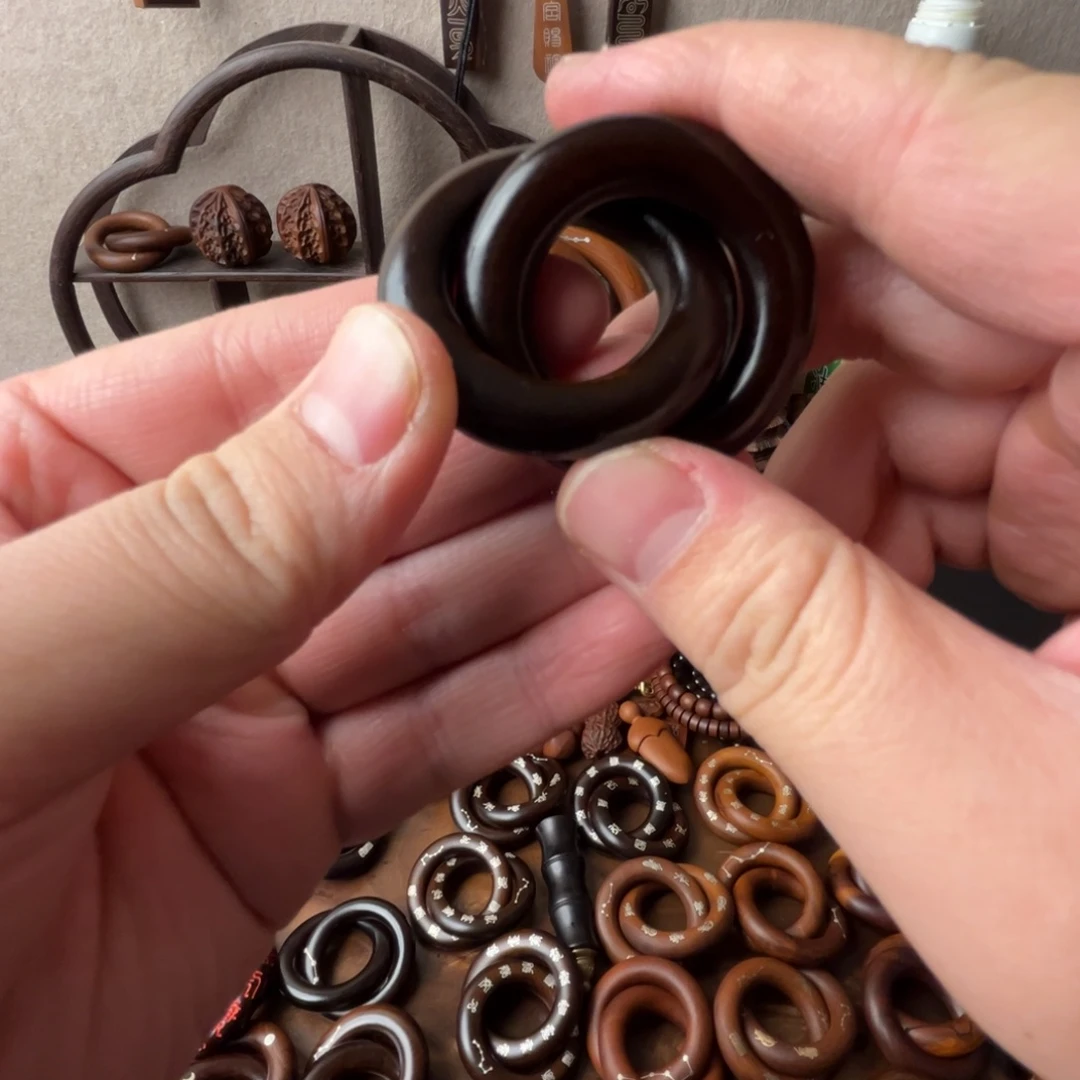 枣木玉化老料乾坤圈六七星2.5