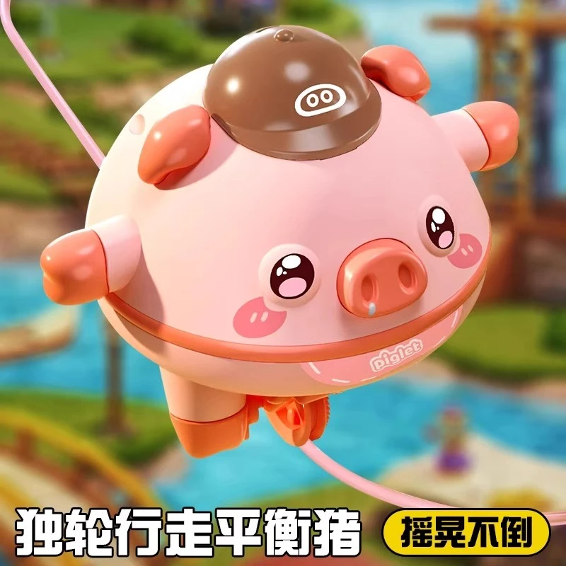 萌趣平衡猪不倒翁独轮车玩具益智0-3岁婴儿小孩抬头训练玩具爆款