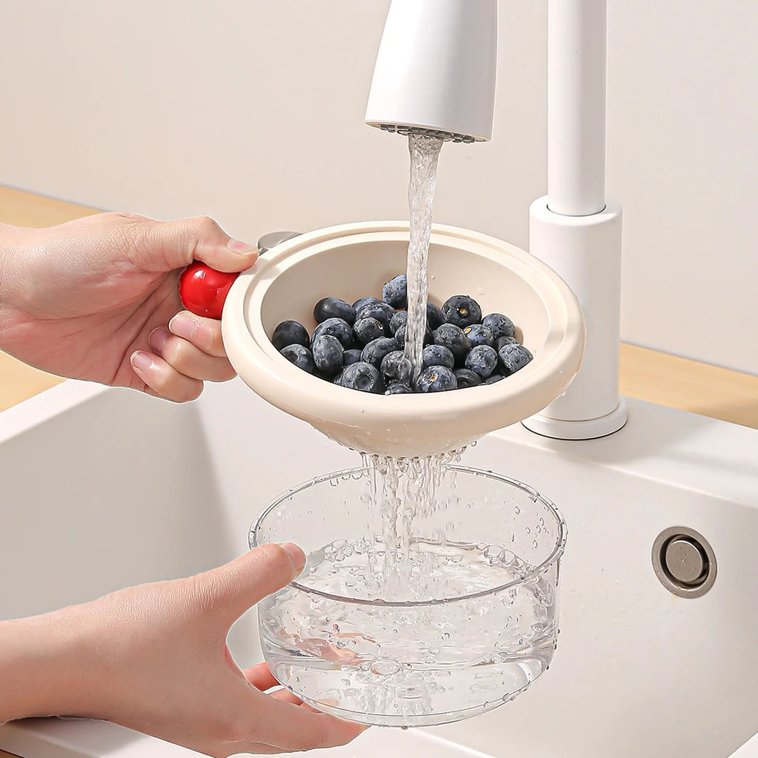 水果盘沥水篮家用洗水果篮子双层滤水篮客厅精致高颜值小果盘新款