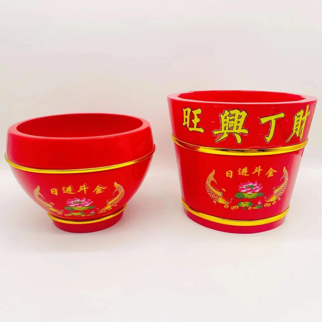 潮汕插金花香炉福斗拜神拜月娘五谷母天公炉米斗乔迁日进斗金米升