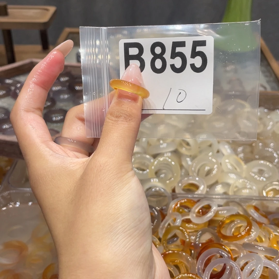 玛瑙/玉髓未镶嵌戒指855