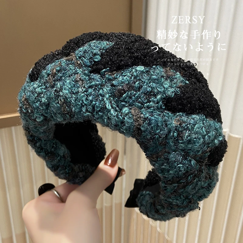 韩国秋冬编织发箍高级感宽边洗脸压发头箍高颅顶发捆发窟头饰发饰