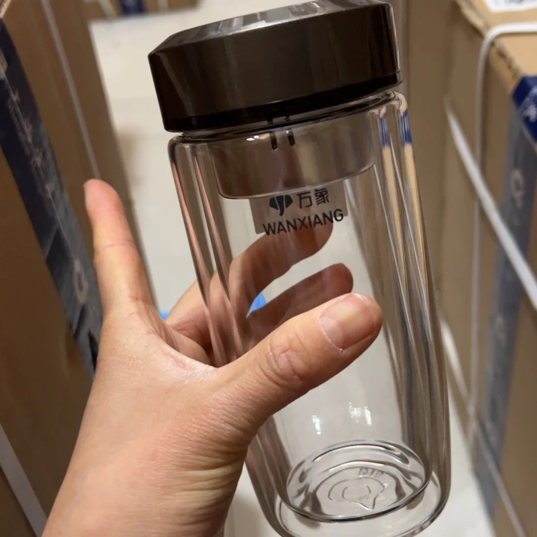 V406L双层玻璃杯360杯套除垢剂时空知了