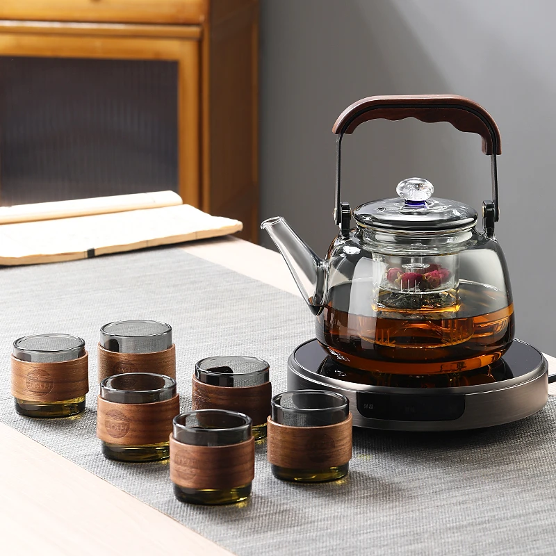 加厚透明耐热茶具茶壶家用茶水分离泡茶壶高档煮茶壶茶杯水壶玻璃