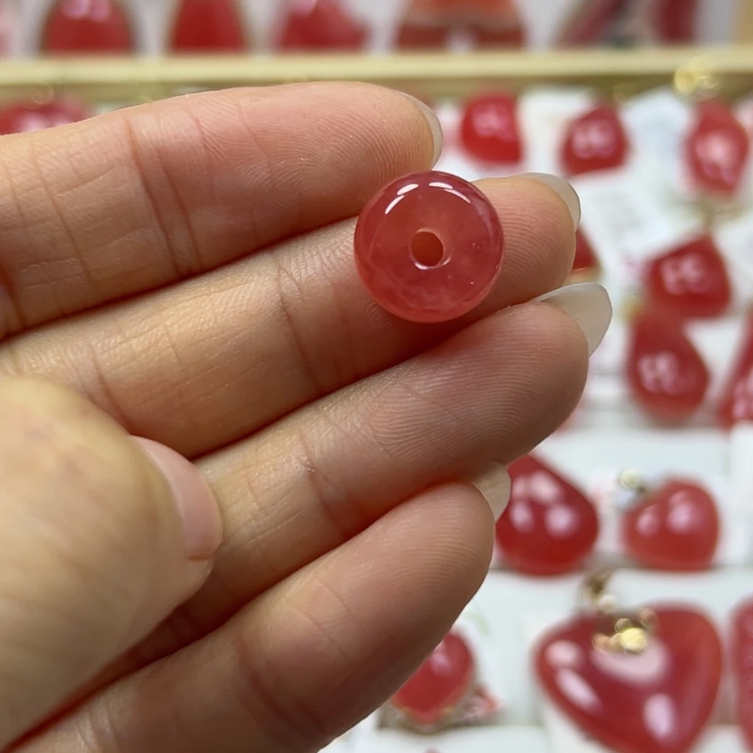 菱锰矿未镶嵌手串吊坠