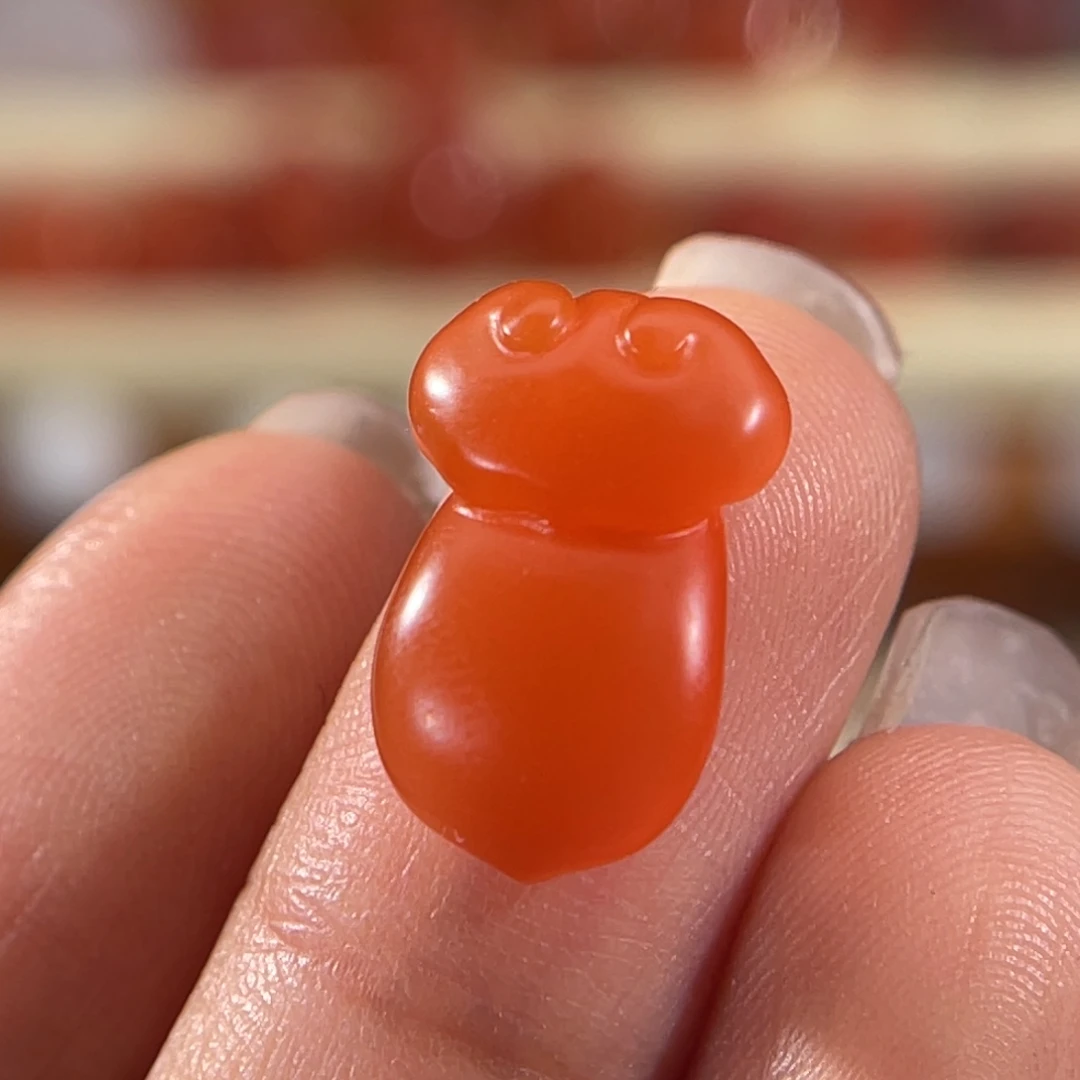 南红玛瑙未镶嵌如意9.2x16mm 不退换