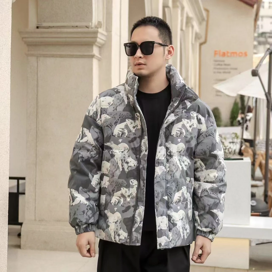 33011冬季新款加厚外套保暖防寒男装休闲防风轻薄连帽百搭上衣