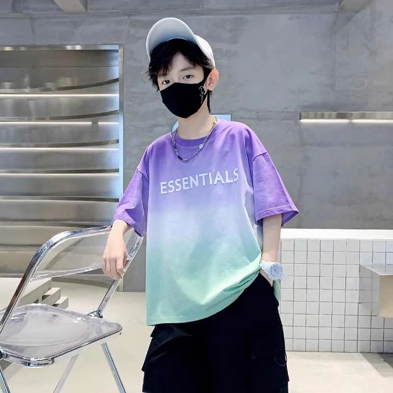 【100%纯棉】儿童T恤短袖2025年夏季新款中大童男童夏款男孩半袖潮T