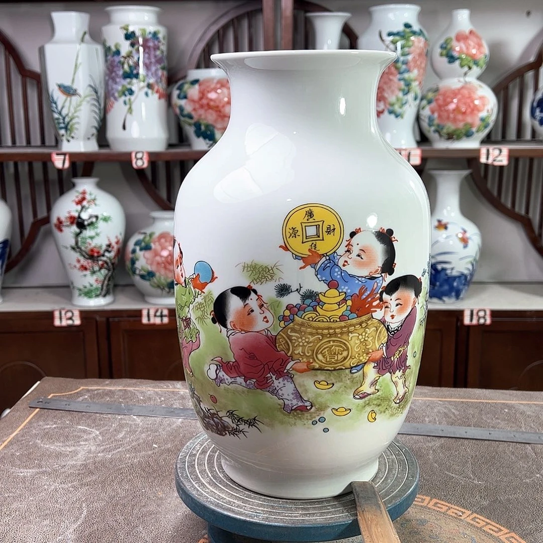 摆件景德镇陶瓷大冬进宝