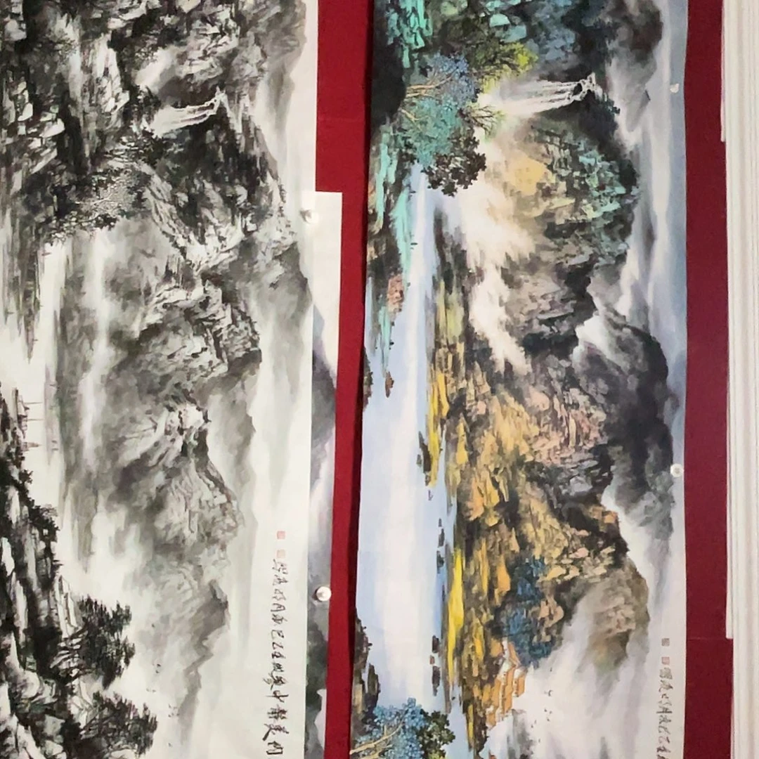 游***怀国画纯手工制作工艺