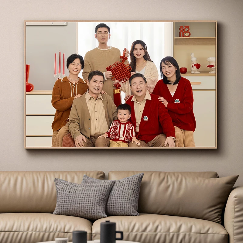 【全家福亲子照】相框挂墙洗照片冲印放大定制窄边框高级感
