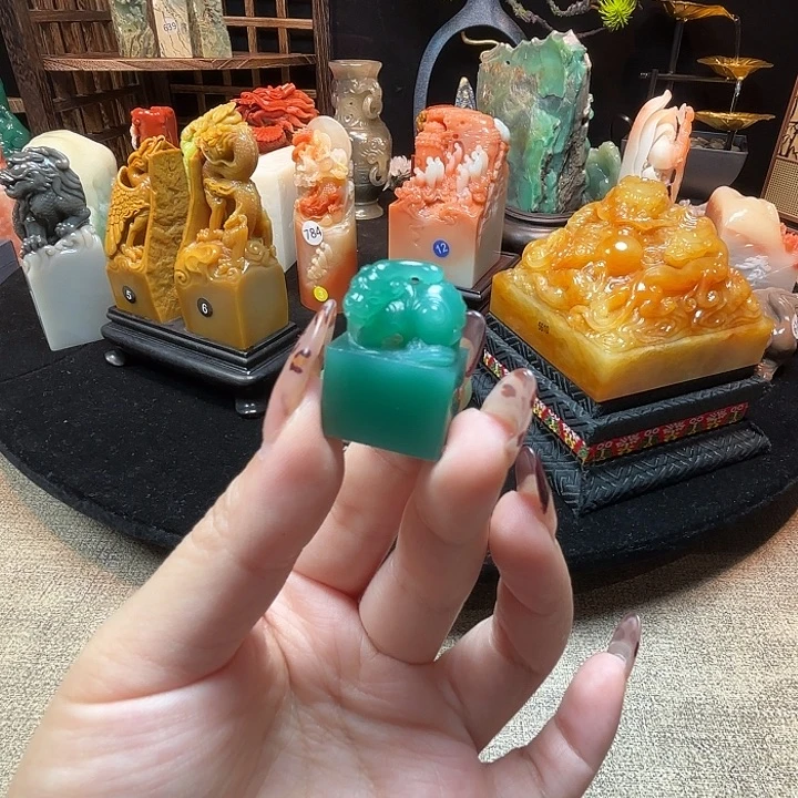 昌化石印石雅安绿