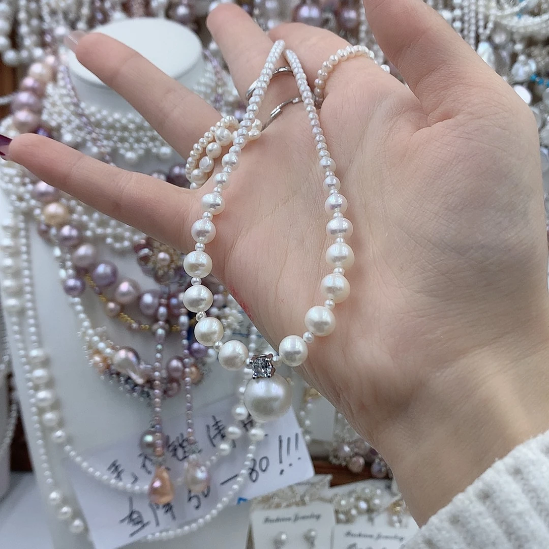 无***仙淡水珍珠银S925镶嵌耳饰