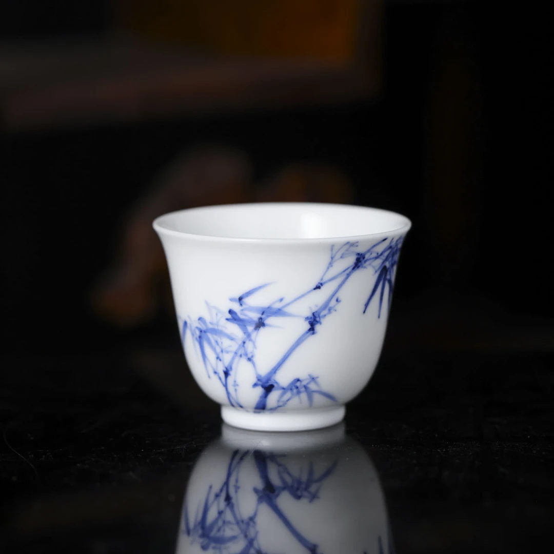 自慢堂-皓月杯竹子（竹林清风）-不言美器-茶具陶瓷色釉