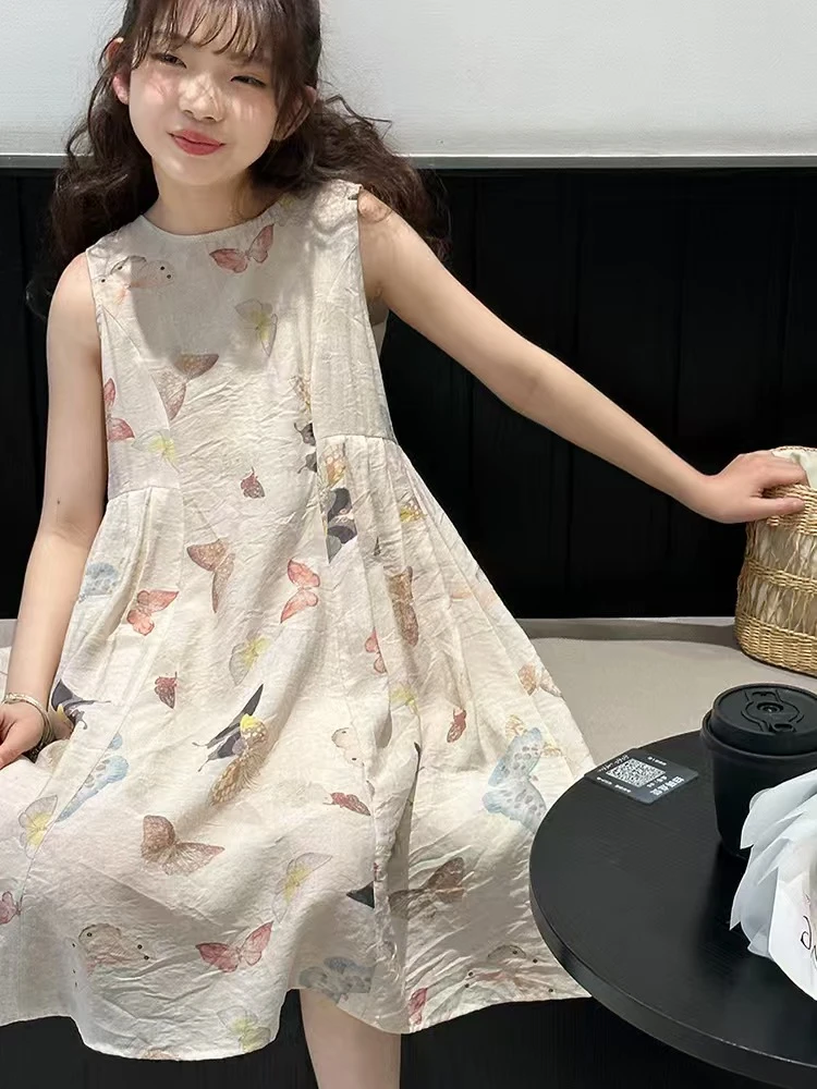 千与服饰#超美仙气飘飘连衣裙高级感大童夏款洋气裙韩系穿搭夏装