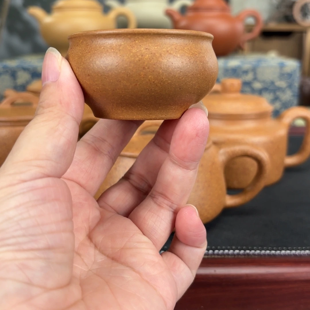 幸***儿茶壶紫砂仿古杯4个