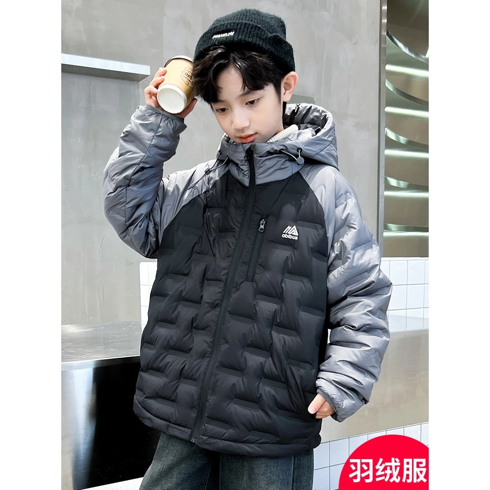 巴拉巴拉童装适用男童冬装轻薄短款羽绒服2025新款中大儿童男孩冬