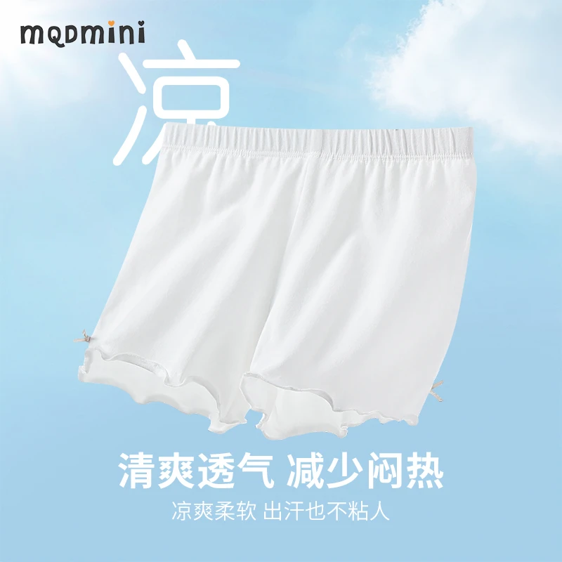 MQDMINI童装女童安全裤夏季新款中小童防走光蝴蝶结短裤打底裤