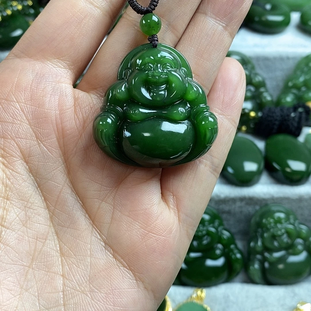 和田玉（碧玉）未镶嵌颈饰35mm