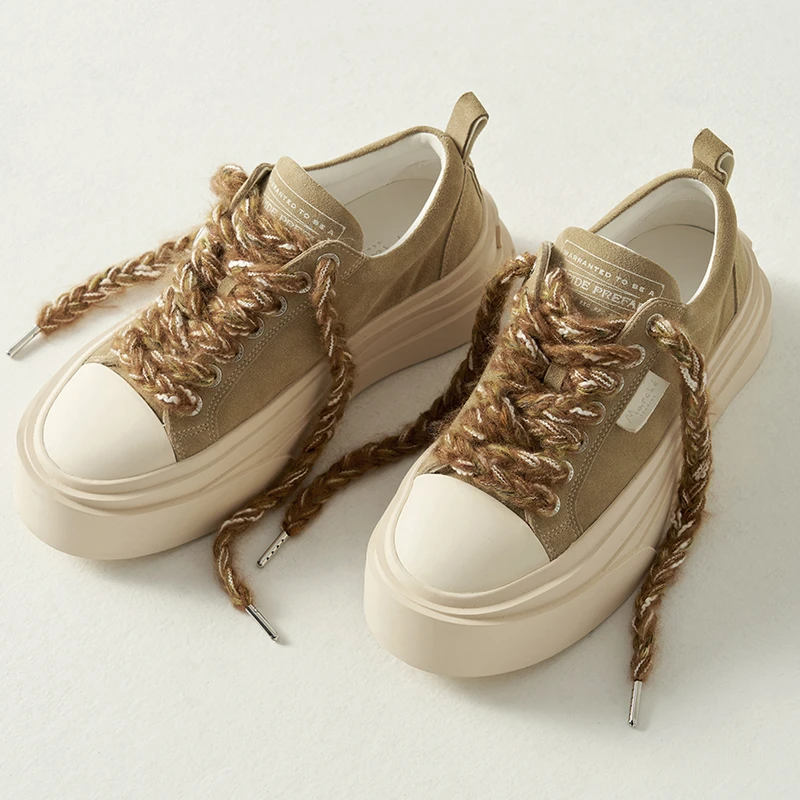 Epide Prefab x Marche Studios联名款反毛皮增高厚底休闲鞋板鞋