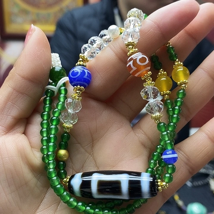 玛瑙/玉髓合金颈饰