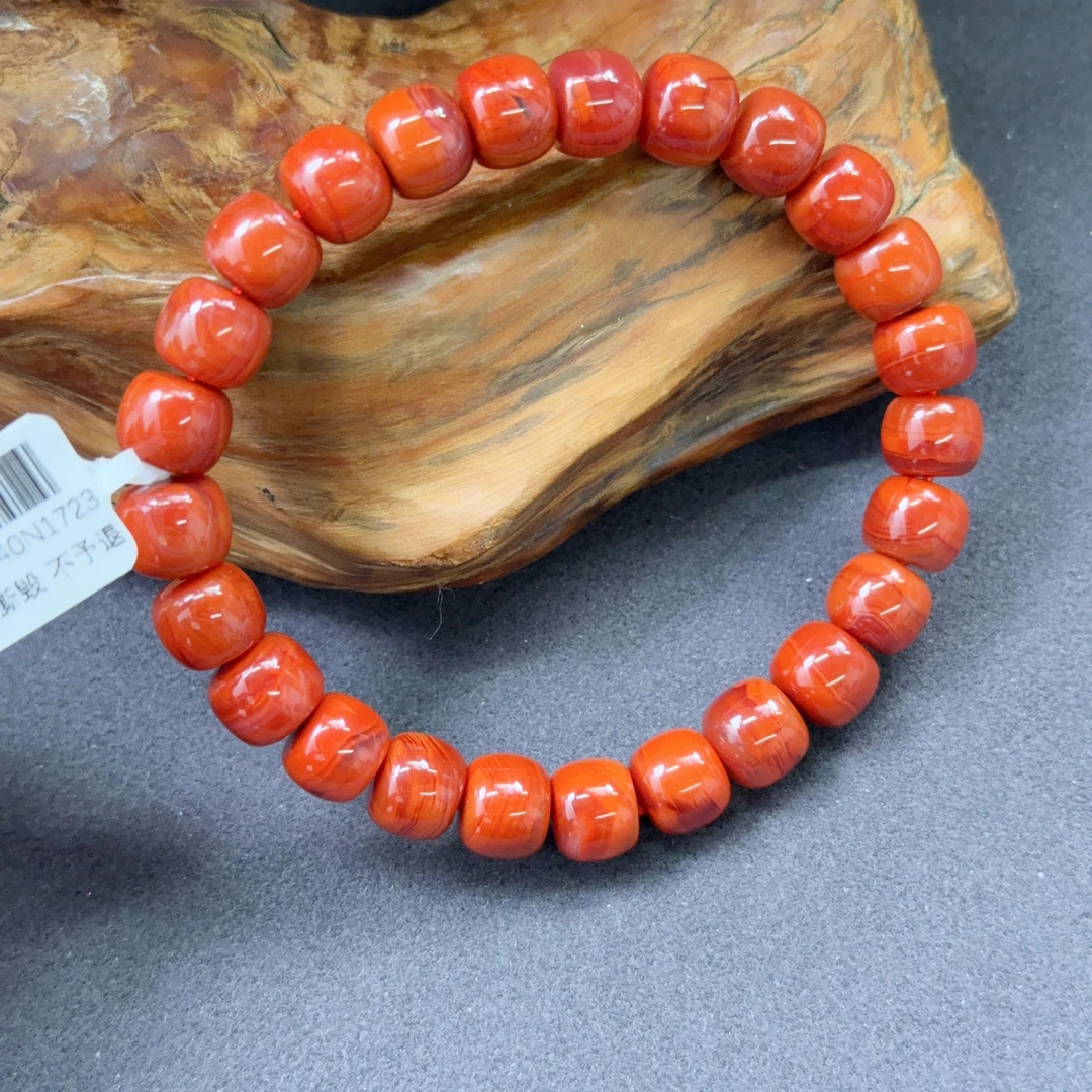 精品南红玛瑙老型珠手串约10mm