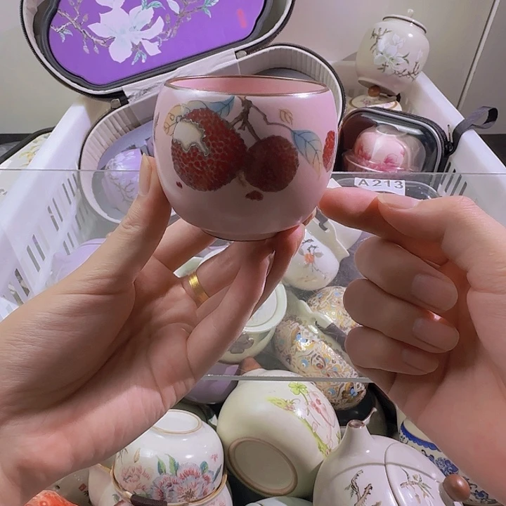 颜瓷茶器直播链接荔枝钟鼎杯