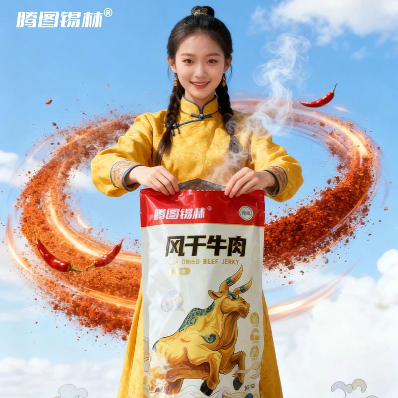 【清真爆辣】来自草原的爆辣牛肉干500g口味香辣过瘾没有科技与狠活