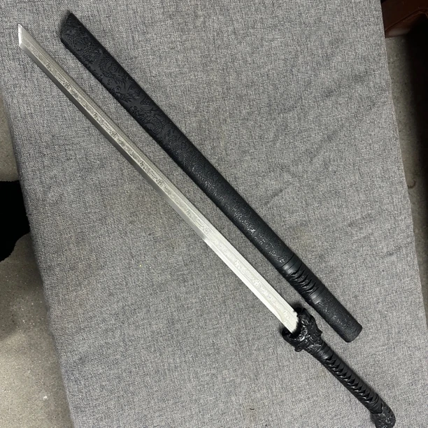 龙泉市唐横刀高锰钢一体刀剑绣春刀唐剑收藏宝剑武术长刀剑未开刃