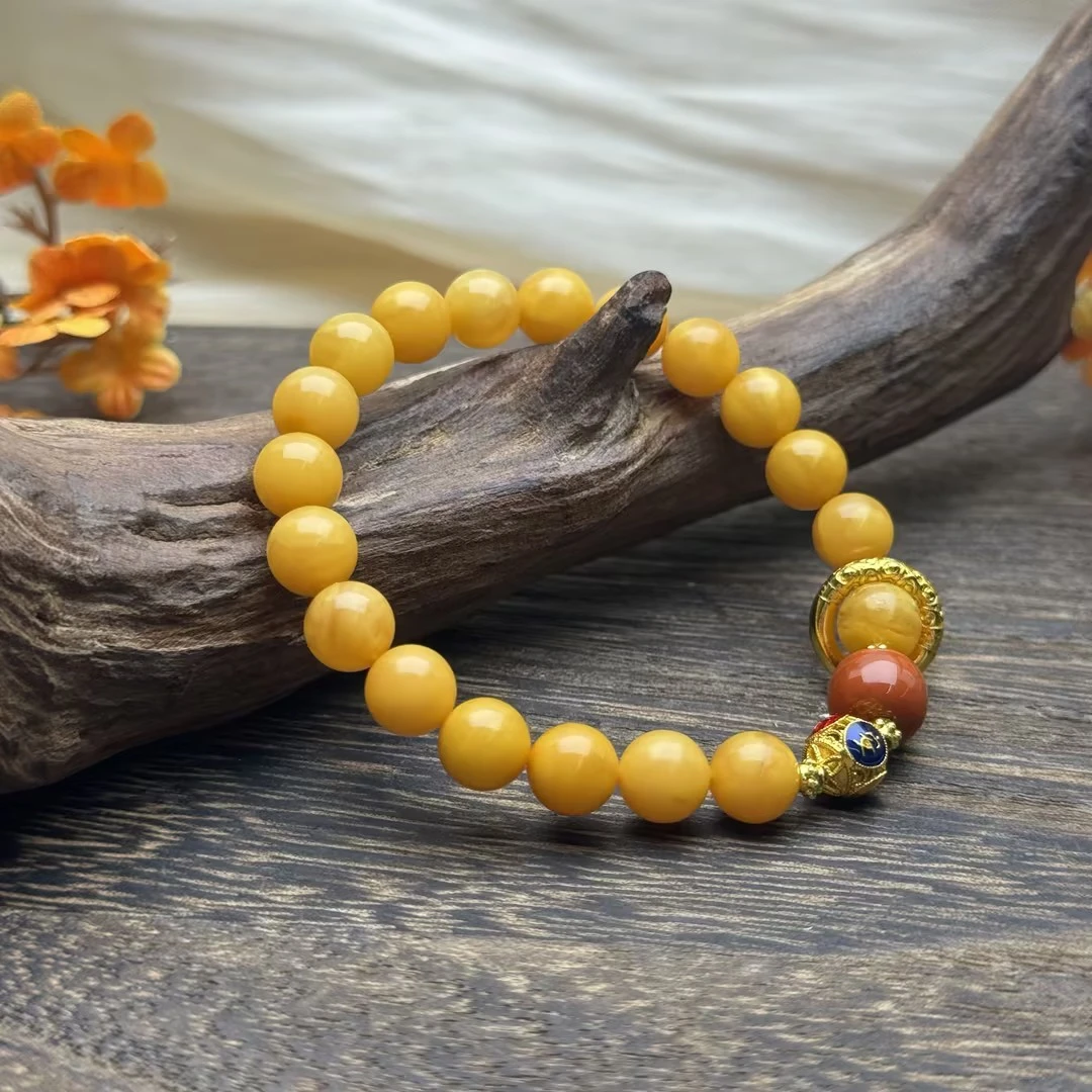 【小北好物】蜜蜡DIY单圈手串约8mm+【多样性发一件】-17QH03X1001